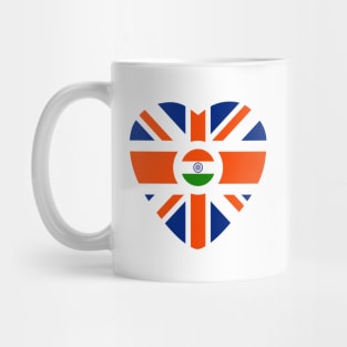 British Indian Multinational Patriot Flag Series (Heart) Mug